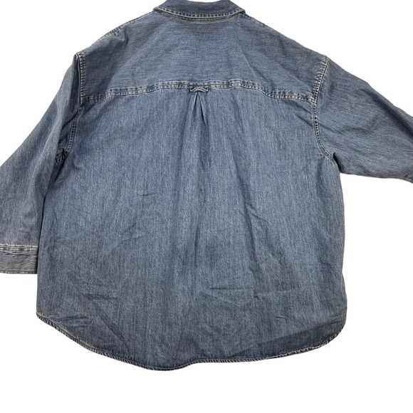 Old Navy Women's XXL Denim Shirt Button Down Heavyweight NWT - Picture 2 of 12
